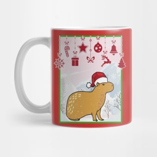 Capybara Christmas Funny Mug